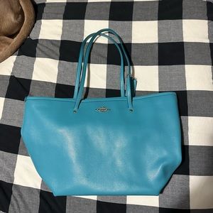 Coach leather tote bag